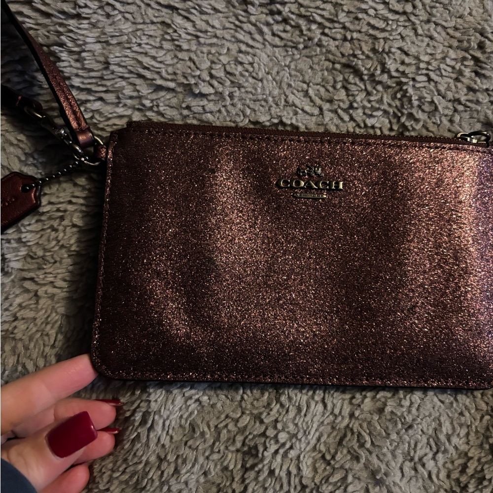 Coach Shimmering Purple Wristlet